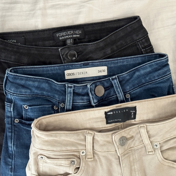 Bundle of 3 skinny jeans in size XS petite - Picture 1 of 5